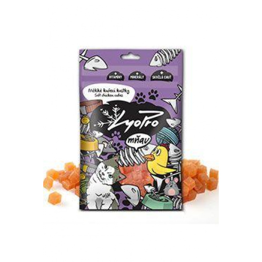 Lyopro Cat poch. sušené Měkké kuřecí kostky 70g