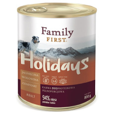 FAMILY FIRST Holidays Adult Lamb, Beef, Potato - Mokré krmivo pro psy - 800 g