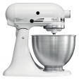 KitchenAid 5K45SSEWH Stojací mixér 275 W Metalická, Bílá