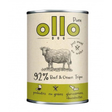 OLLO Pure Beef and Green tripe - vlhké krmivo pro psy - 400g