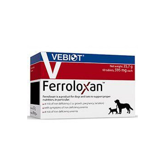 Ferroloxan pre psy a mačky 60tbl