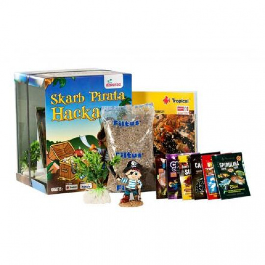 Akvarijní set Pirát - 20x20x25 cm Akvarijní set Pirát - 20x20x25 cm