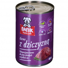 FAFIK Dog food with venison - Mokré krmivo pro psy - 400 g