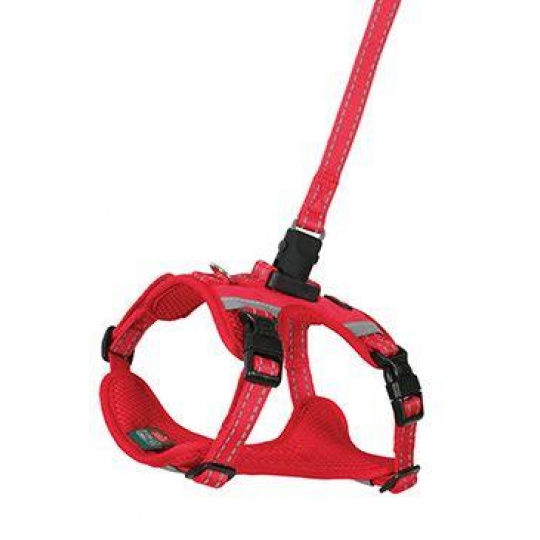 Szelki dla psa z smyczą 2m CLIP&GO czerwona XS Zolux