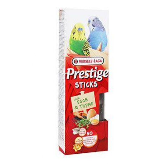 Pamlsok VL Prestige Sticks Small Parakeets with Eggs & Thyme 2 ks- tyčinka pre andulky s vajciami a tymiánom 60 g Pamlsok VL Prestige Sticks Small Parakeets with Eggs & Thyme 2 ks- tyčinka pre andulky s vajciami a tymiánom 60 g
