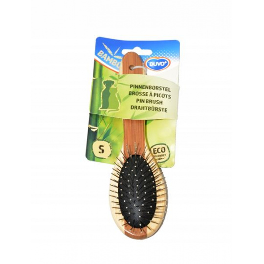 Hrebeň DUVO+ kefa Combo bambus kovová Small 19,5 x 5,5 cm