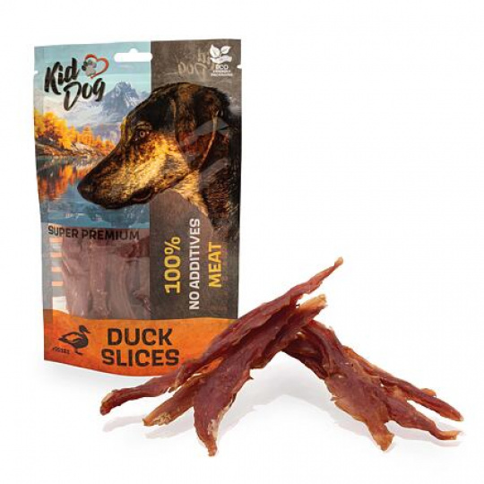 KIDDOG SUPER PREMIUM 100% kachní prsa bez aditiv, proužky 80 g