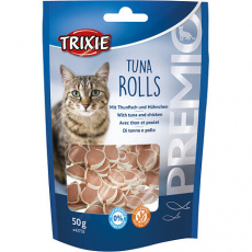 PREMIO Tuna Rolls 50 g - s tuňákem a kuřecím masem PREMIO Tuna Rolls 50 g - s tuňákem a kuřecím masem