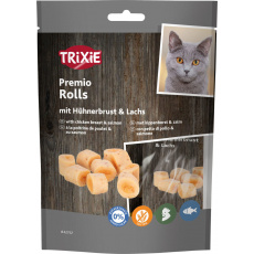 PREMIO Rolls, válečky s kuřecím a lososem,  obsah masa 72 %, 50 g