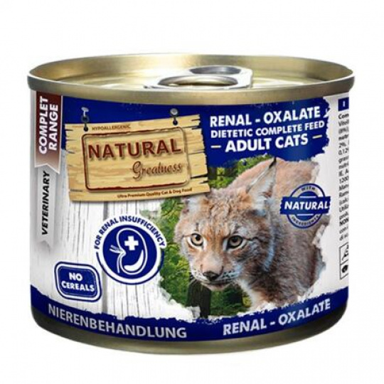 Natural Greatness RENAL-OXALATE veterinární dieta, konzerva pro kočky 200g