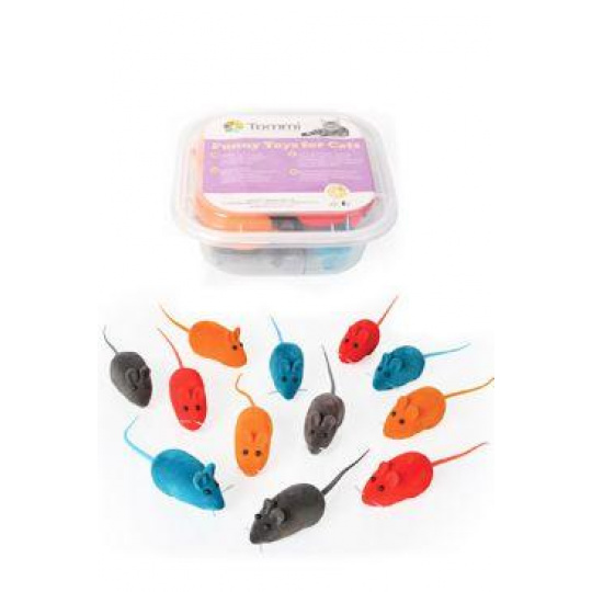 Hračka BOX Myška semiš 6cm /12ks Hračka BOX Myška semiš 6cm /12ks