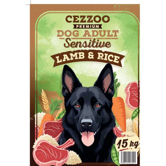 CEZZOO Premium Dog Adult Sensitive Lamb & Rice 3kg