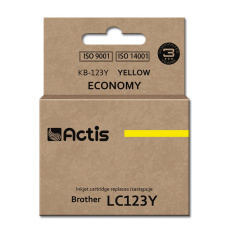 Actis KB-123Y inkoust (náhradní inkoust Brother LC123Y/LC121Y; standardní; 10 ml; žlutý)