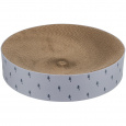LILLY kulatý škrabací pelech s catnipem, o 45 × 10 cm, karton, šedá