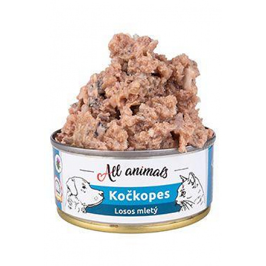 All Animals kočkopes konz. Losos mletý 90g All Animals kočkopes konz. Losos mletý 90g