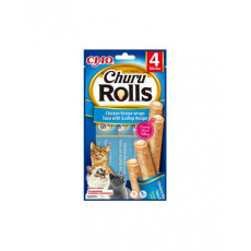 Pamlsok Inaba Churu Rolls cat Kura & Tuniak s hrebenatkou 4 tuby 40 g