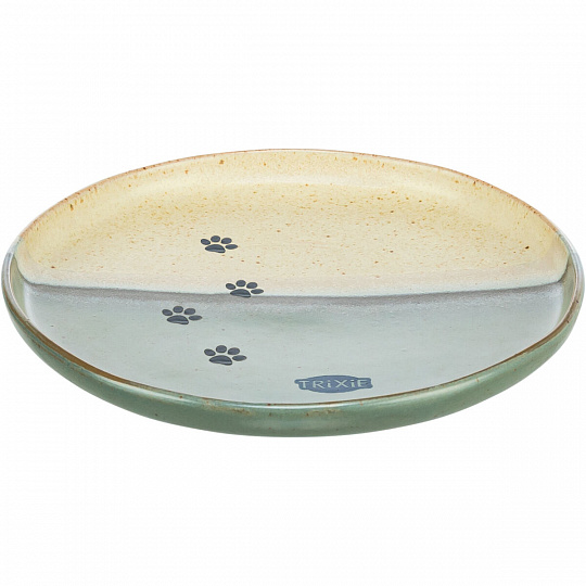 Miska, keramická, 0,2 l, priemer 16 cm, zelená/béžová