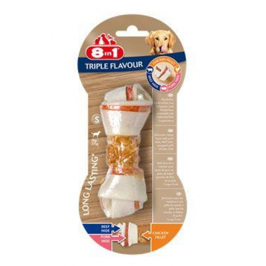 Pochoutka 8in1 Flavours Triple Flavour Bone S/1ks