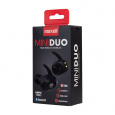 MAXELL MINI DUO Bezdrátová sluchátka do uší s nabíjecím pouzdrem Černá