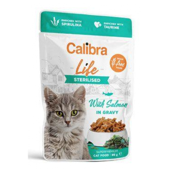 Calibra Cat Life kapsa Sterilised Salmon in gravy 85g Calibra Cat Life kapsa Sterilised Salmon in gravy 85g