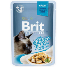 BRIT Premium with Chicken Fillets - mokré krmivo pro kočky -  85g