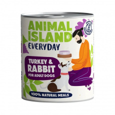 ANIMAL ISLAND Everyday Turkey and rabbit - vlhké krmivo pro psy - 800g