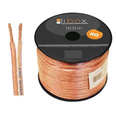 Libox Kabel głośnikowy 2x0,75mm LB0006 audio kabel 100 m Průhledná