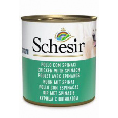 Schesir Dog konz. Adult kuře/špenát 285g Schesir Dog konz. Adult kuře/špenát 285g