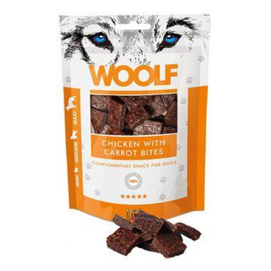 WOOLF Classic poch. Chicken with Carrot Bites 100g