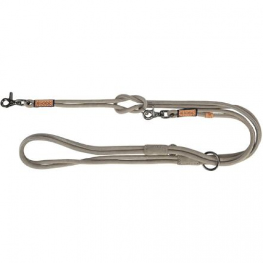 BE NORDIC prodlužovací kožené kulaté vodítko, XS-L: 2.00 m/ o 8mm, šedá