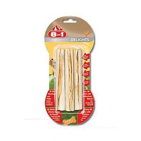 Pochoutka 8in1 Delights Chicken Sticks 3ks