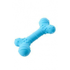 Hračka pes BUSTER Flex Bone, modrá 16cm Hračka pes BUSTER Flex Bone, modrá 16cm