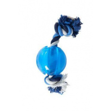 Hračka pes BUSTER Strong Ball s provazem sv. modrá, M Hračka pes BUSTER Strong Ball s provazem sv. modrá, M