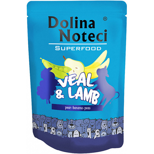 DOLINA NOTECI SUPERFOODS telecí a jehněčí kapsička pro psy 300 g