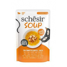 Schesir Cat kapsa Adult Soup tuňák/mrkev/dýně 40g Schesir Cat kapsa Adult Soup tuňák/mrkev/dýně 40g