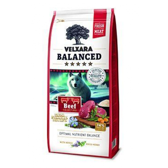 Velxara Balanced FM Dog Adult Monoprot.Beef&Rice 12kg Velxara Balanced FM Dog Adult Monoprot.Beef&Rice 12kg