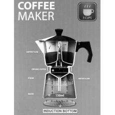 Kávovar Maestro na 3 šálků MR-1666-3-BROWN hnědý