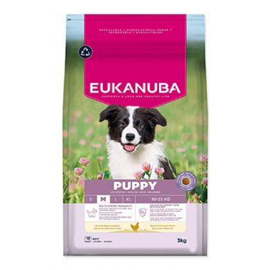 Eukanuba Dog Puppy Medium rich in fresh Chicken 3kg Eukanuba Dog Puppy Medium rich in fresh Chicken 3kg