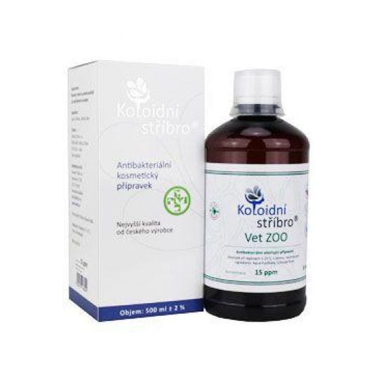 Koloidní stříbro koncentrace 15ppm 500ml