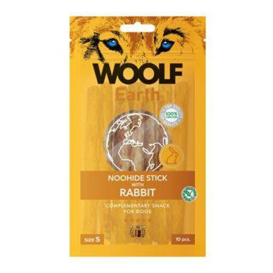 WOOLF Earth poch. NooHide S Sticks with Rabbit 90g