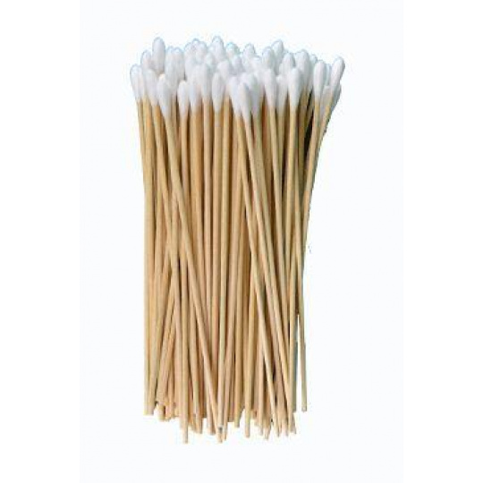 Tyčinky vatové nesteril.dřevěné 15cm 100ks CVET Tyčinky vatové nesteril.dřevěné 15cm 100ks CVET