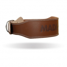 Fitness opasek Full Leather Chocolate Brown - MADMAX