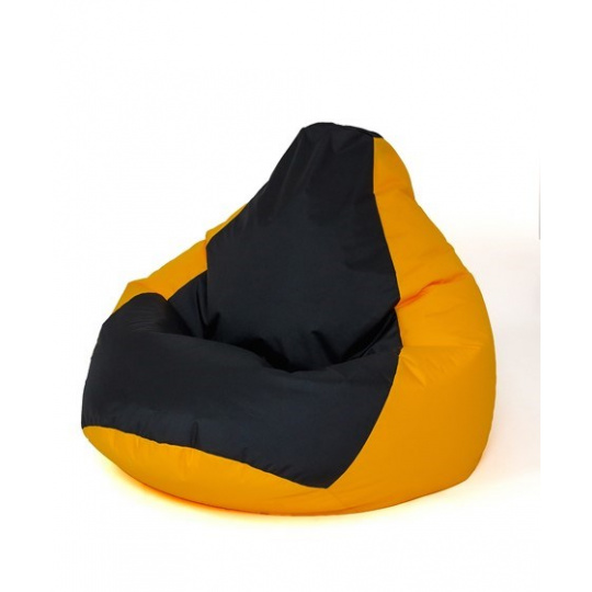 Sako taška pouffe Pear žluto-černá L 105 x 80 cm