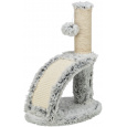 Škrabadlo WINNIE Junior s kartáčem, 43 cm, sisal/ dlouhovlasý plyš, šedá