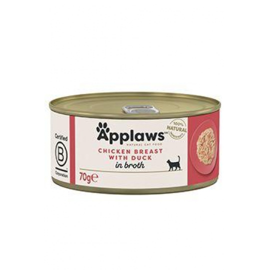 Applaws Cat konz. Adult Broth kuřecí prsa s kachnou70g Applaws Cat konz. Adult Broth kuřecí prsa s kachnou70g