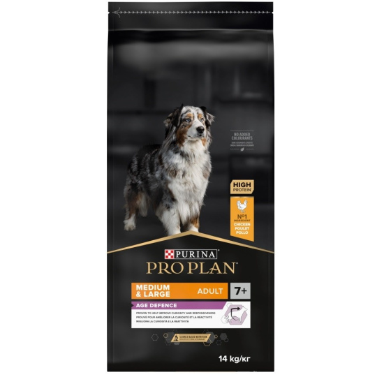 PURINA Pro Plan Age Defence Medium & Large Adult 7+ - suché krmivo pro psy - 14kg