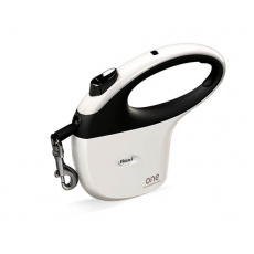 Vodítko FLEXI One For All S/M pásek 5m/30kg bílá/černá