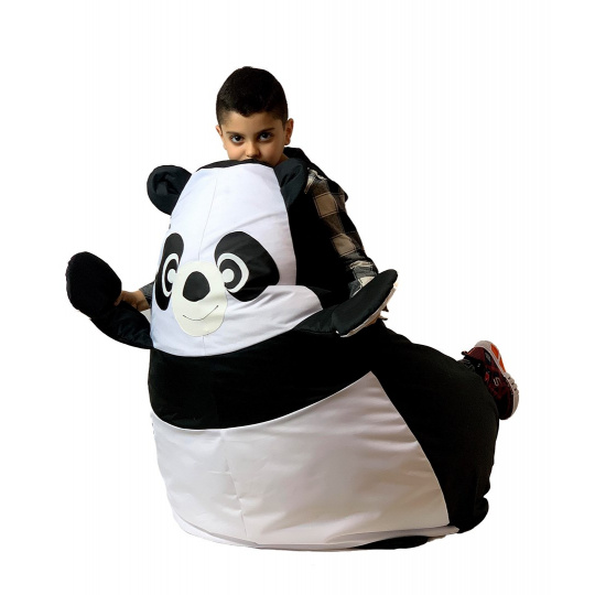 Sako taška pouffe Panda černobílá XL 130 x 90 cm