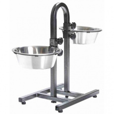 Psí bar - nastavitelná výška misek, 2x miska 2,8l/24cm Psí bar - nastavitelná výška misek, 2x miska 2,8l/24cm