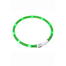 Obojek USB Visio Light LED nabíjecí 70cm zelený KAR